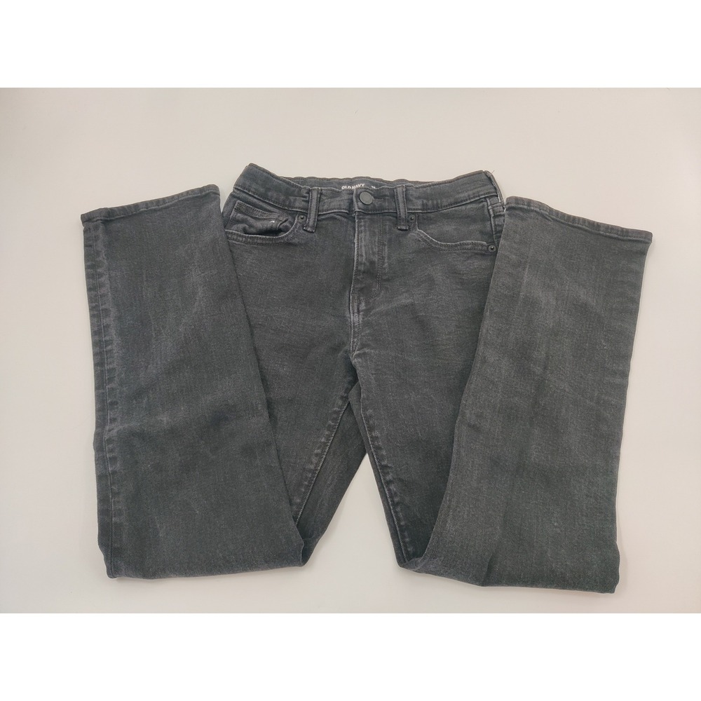 Old Navy Girls 14 Straight‎ Built In Flex Black Wash Jeans Pants